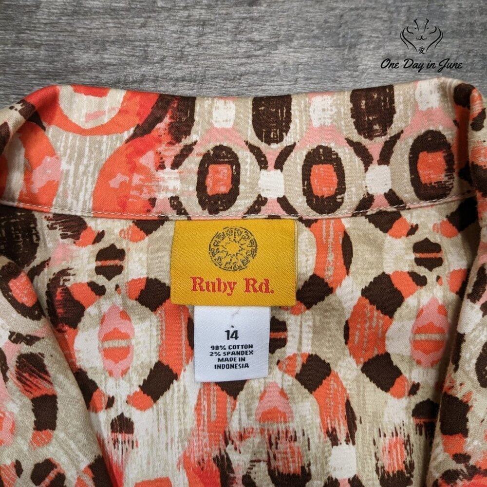 Ruby Rd Abstract Zip Up Jacket Size M - Picture 2 of 5